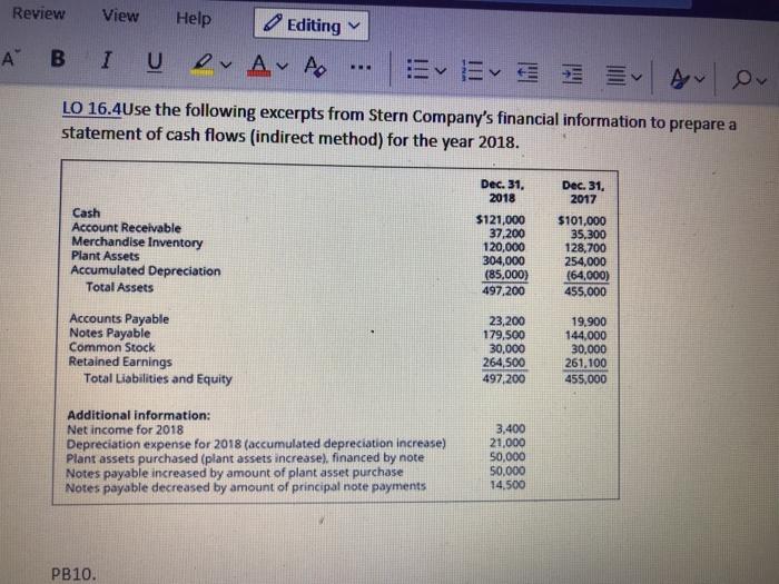  Help Review View Editing " I U or A to :