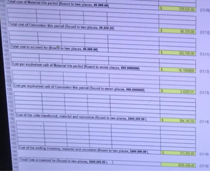 a rate of 50% of direct labor dollars The material is added