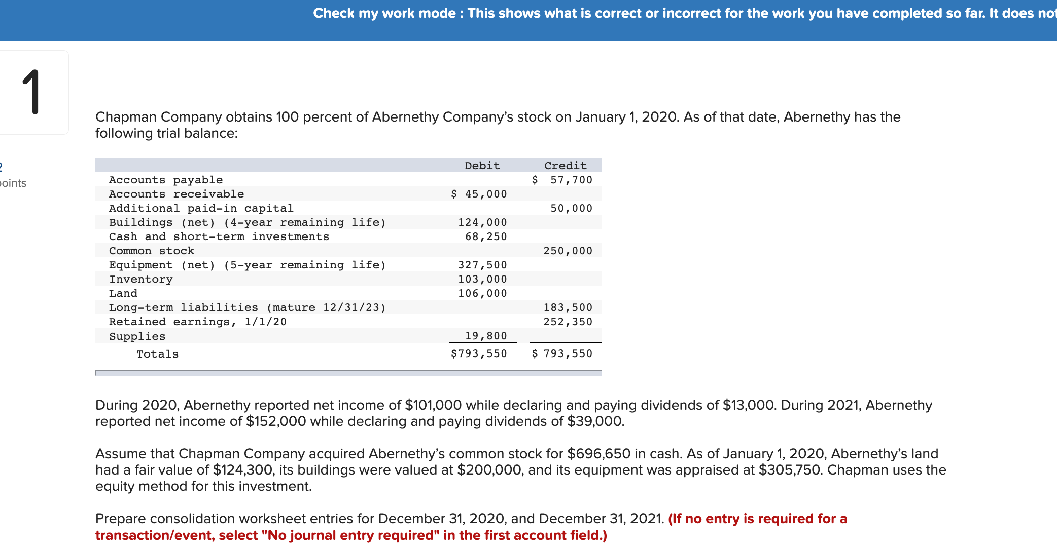  Check my work mode : This shows what is correct or