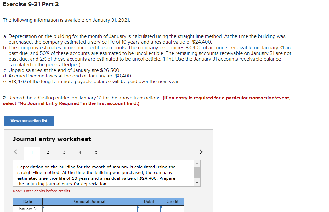 transactions (LO9-2, 9-8) [The following information applies to the questions displayed below.]