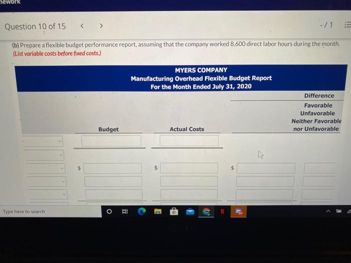 Indirect labor Indirect materials Utilities $1.30 0.60 0.30 Fixed overhead costs per