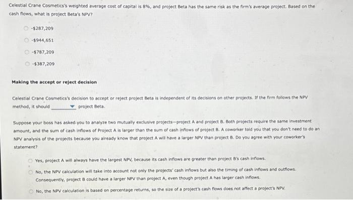(NPV) rule is considered one of the most common and preferred criteria