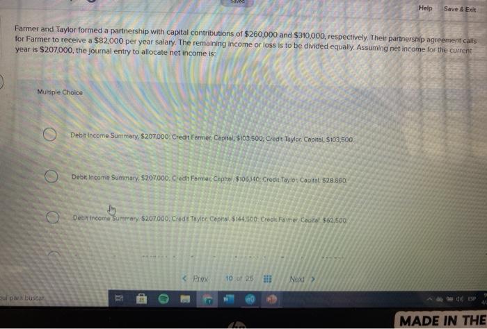  Help Save & Exit Farmer and Taylor formed a partnership with