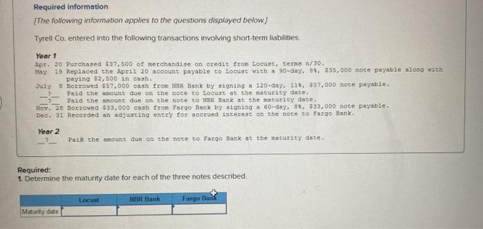 please help solve 1. 2. 3. thank you Required information [The