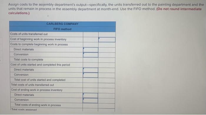 the weighted-average method. QS 20-11 Weighted average: Cost per EUP LO C2