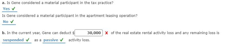 During the current year, Gene, a CPA, performs services as follows: 1,800