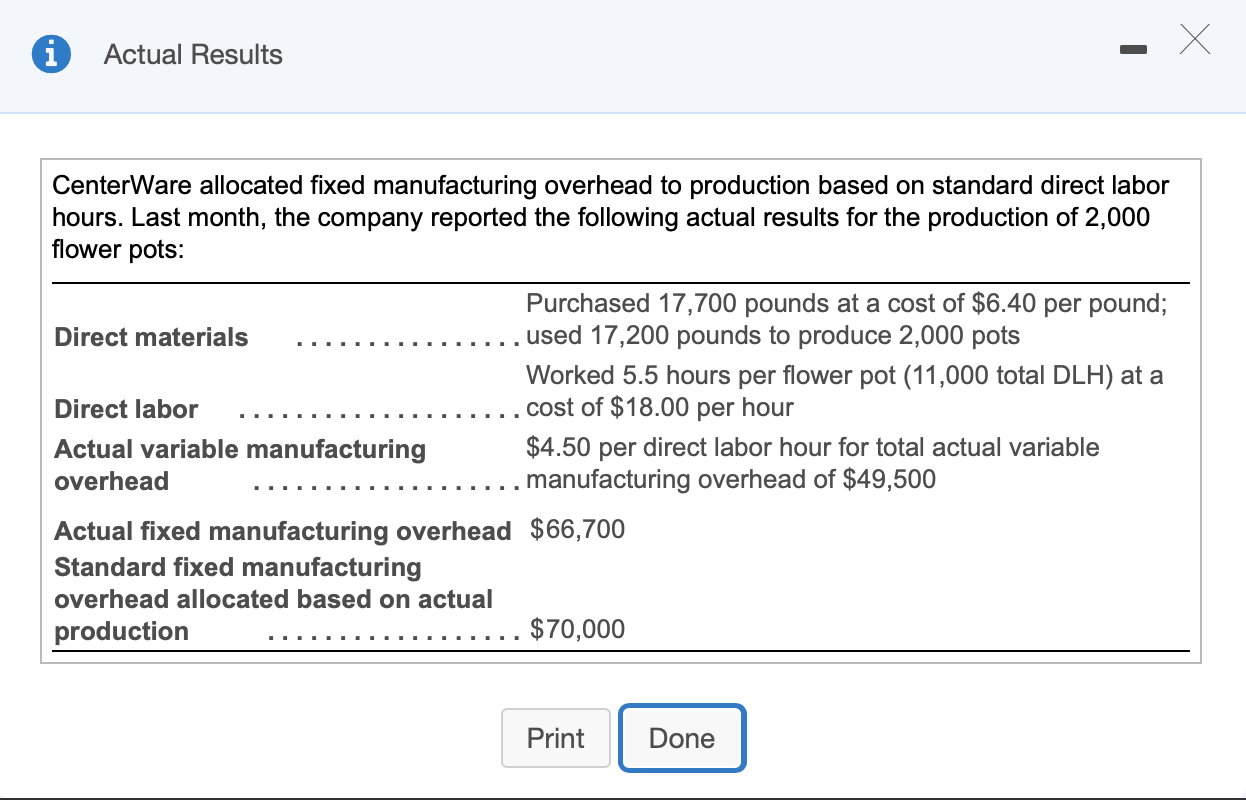 the final variance amounts to the nearest whole dollar. Label the variance