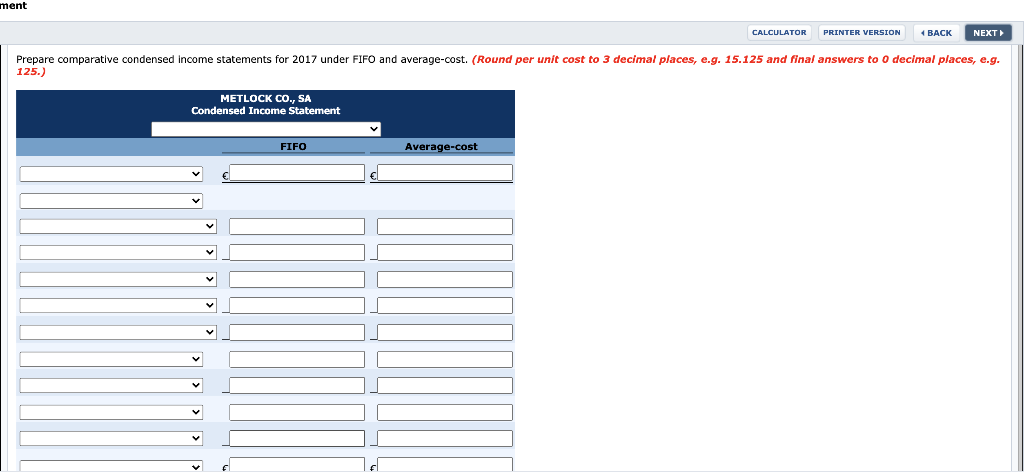 of Metlock Co., SA is reevaluating the appropriateness of using its present
