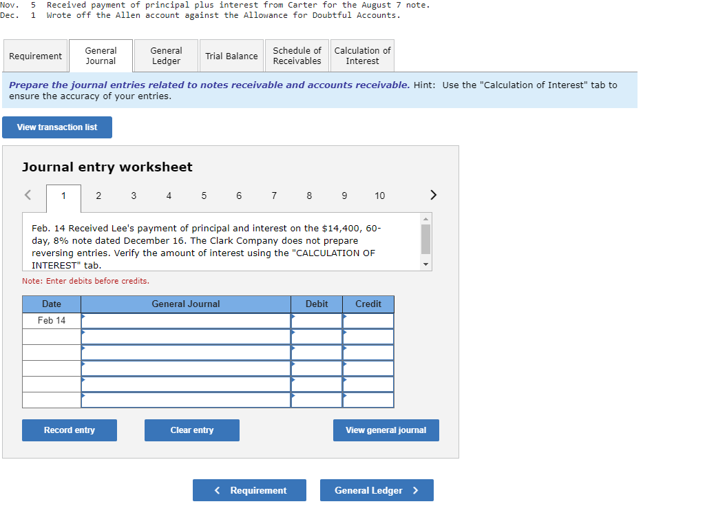 following selected transactions are from Clark Company. Year 1 Dec. 16 31