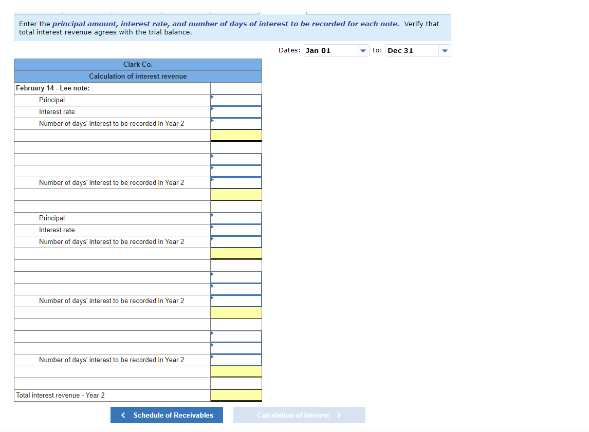 2 17 Apr. 16 May 31 Aug. Sep. Received Lee's payment of