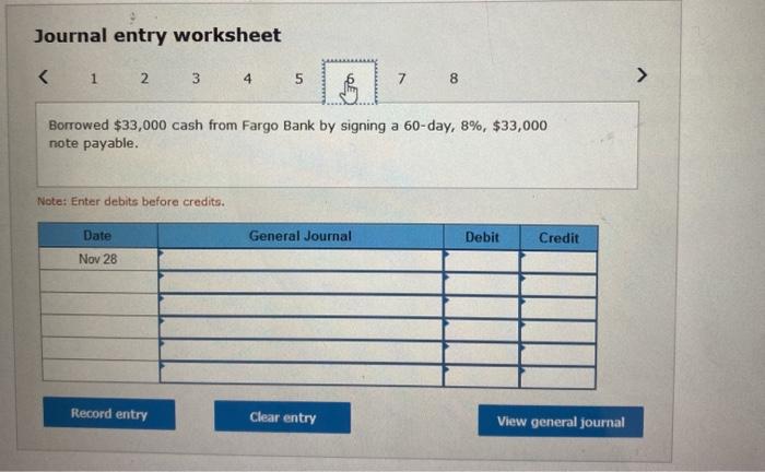by signing a 120-day, 116, 557,000 note payable. Faid the amount due