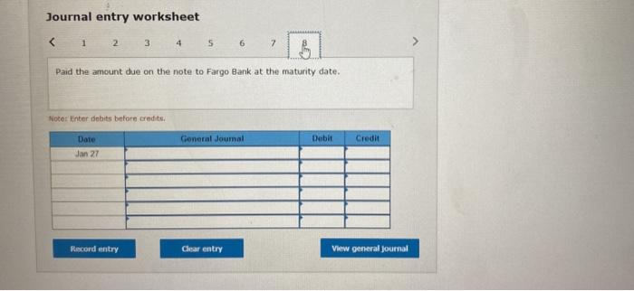due on the note to NAR Bank at the marity date. Nov.
