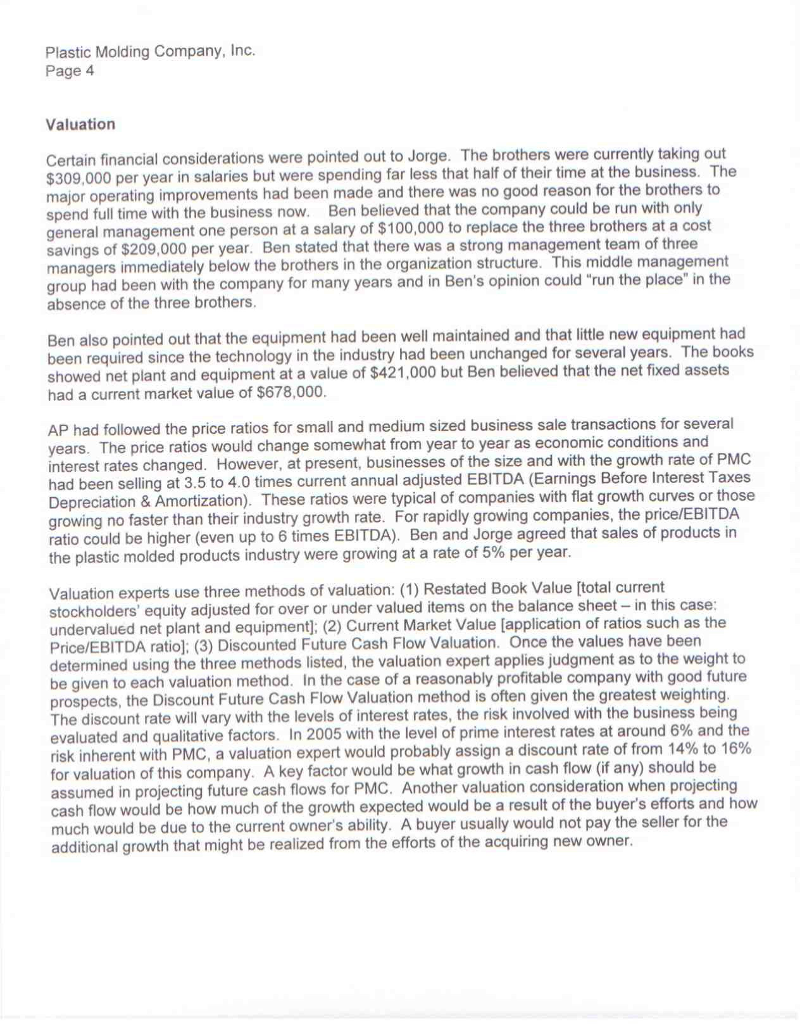 methods of valuation, what would you conclude is the fair market value