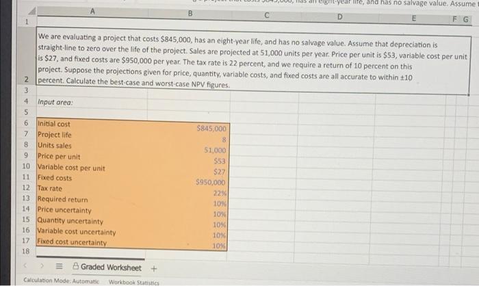 Students please use the information below to complete the question completing the