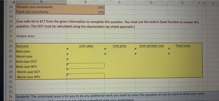 a project that costs $845,000, has an eight year life, and has