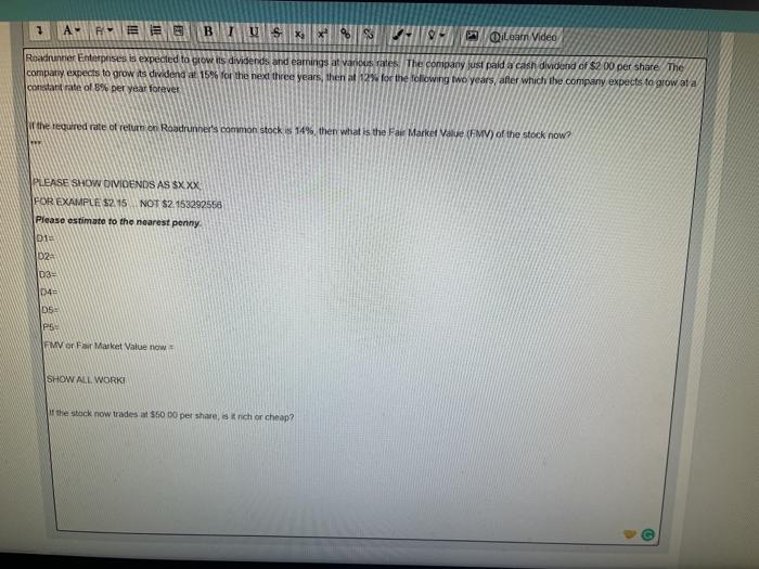  A E B B 1 $ X *% PA Learn Video