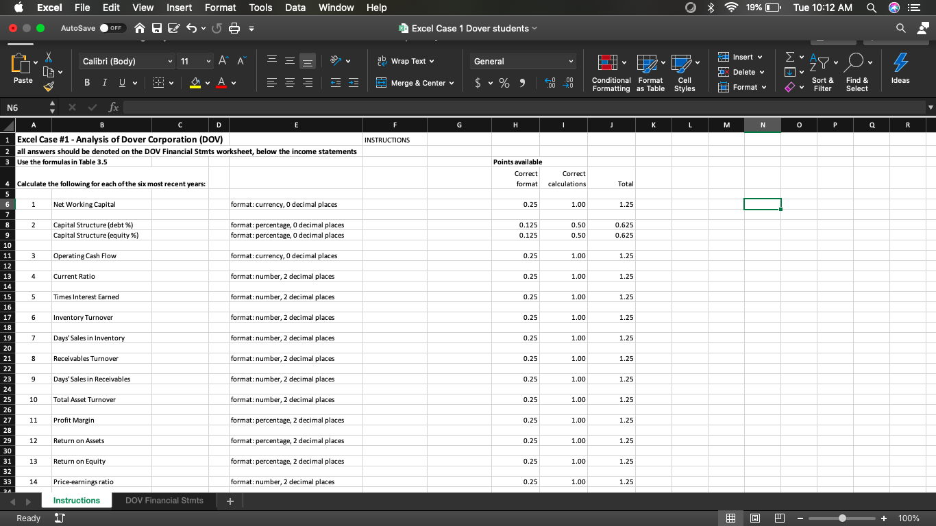(20 points) are on the Excel sheet that I am providing. Your