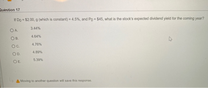 If D0 = $2.00, g (which is constant) = 4.5%, and P0