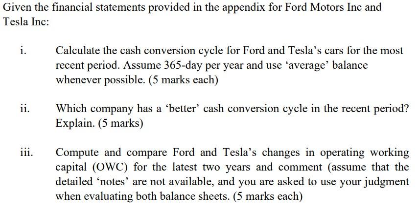 Teslas cars for the most recent period. Assume 365-day per year and