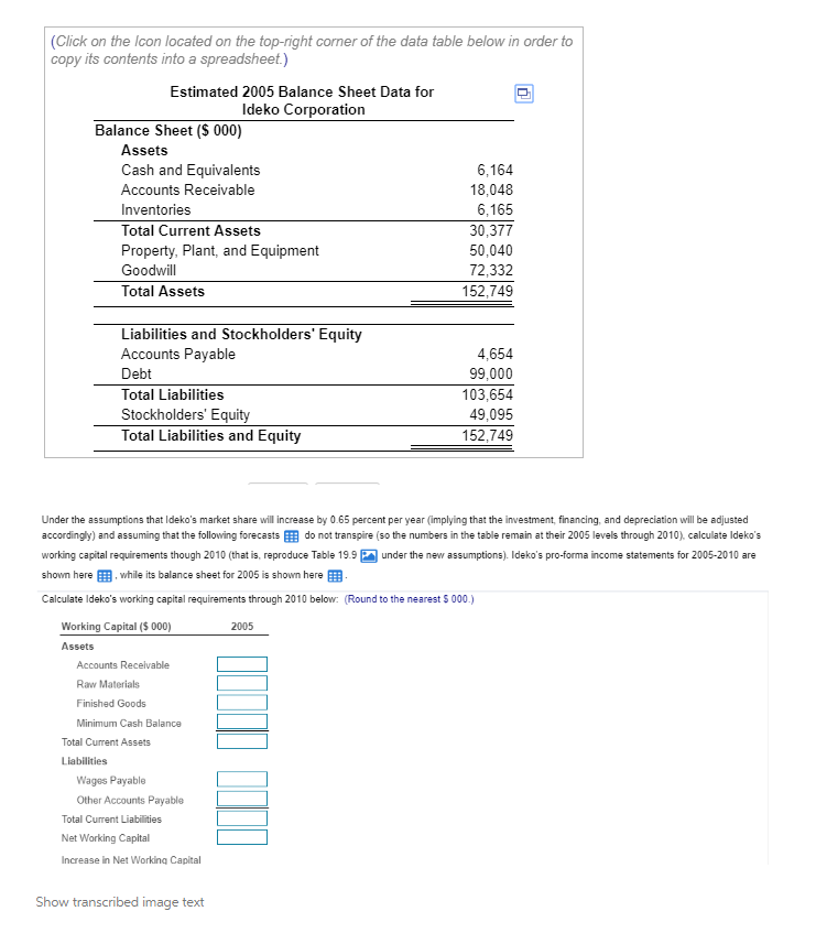 per year (implying that the investment, financing, and depreciation will be adjusted