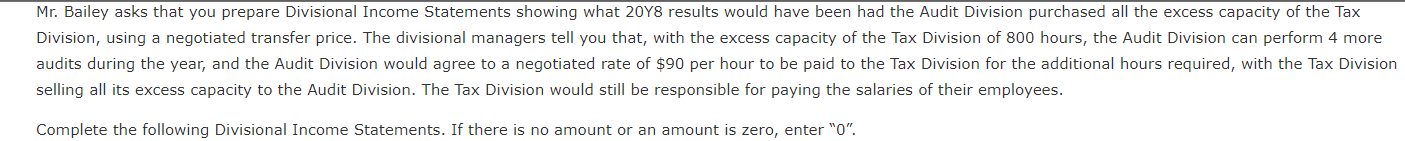 cost centers. The Audit Division is composed of two cost- center departments: