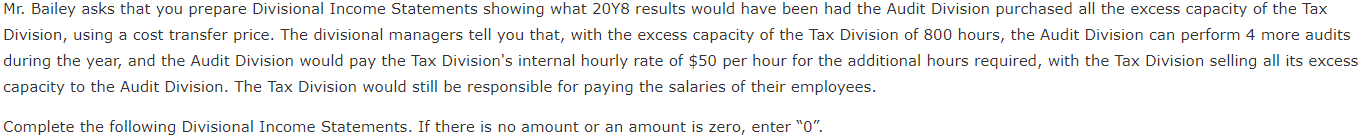 of two cost-center departments also: Individual Tax and Business Tax. BOR, a