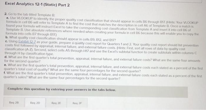 to the tab titled Template B: o. Use VLOOKUP to identify the