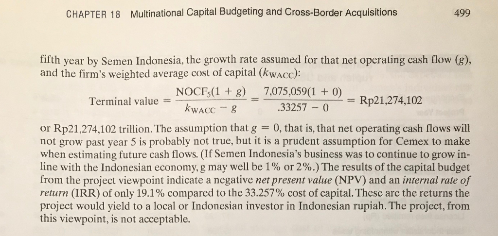 NPV and IRR under the above conditions w.r.t Project and Parent Viewpoints