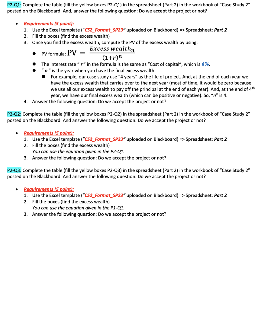 bottom two is the excel sheet in which the answers are inputted.