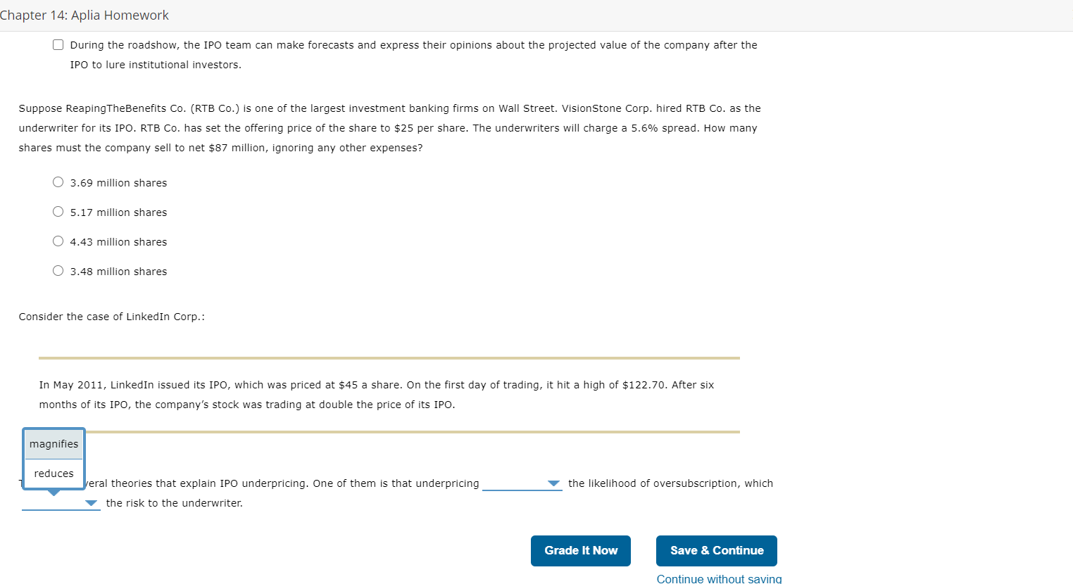 sentences. If the investment bank does not guarantee the sale of the