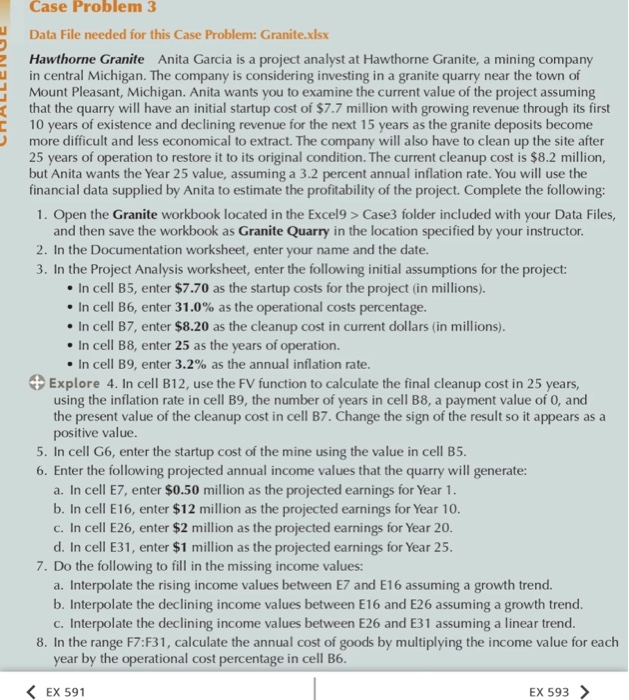excel 2016 module 9 case problem 3 The case problem 3 in