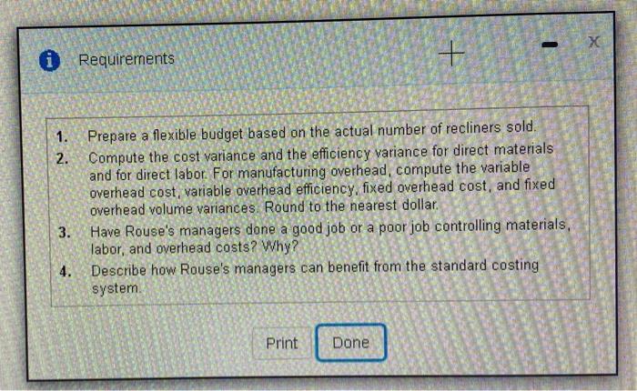 standard cost syst Click the icon to view the selected data) Read