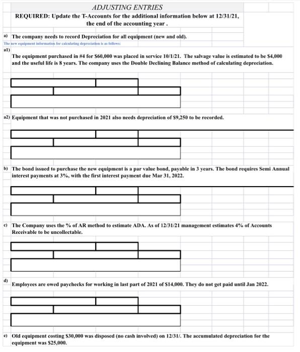 these questions detail after the third picture. 1. Prepare an Adjusted Trial