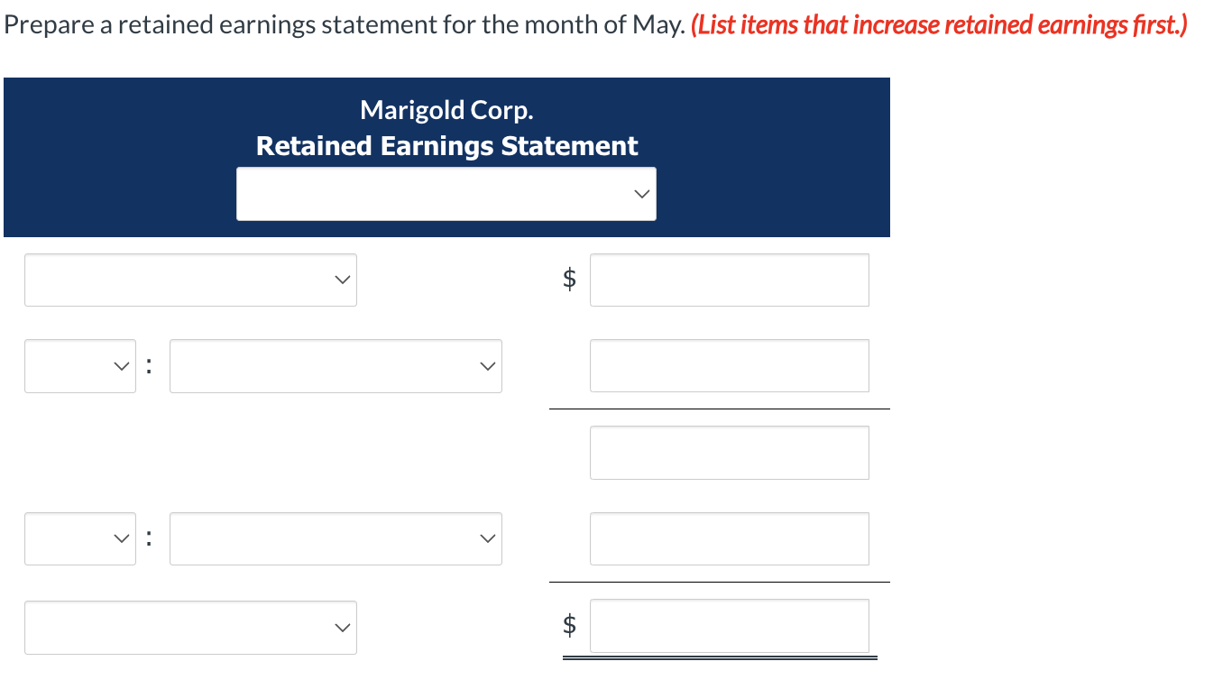 On May 1, Marigold Corp., a company that provides flying lessons, was