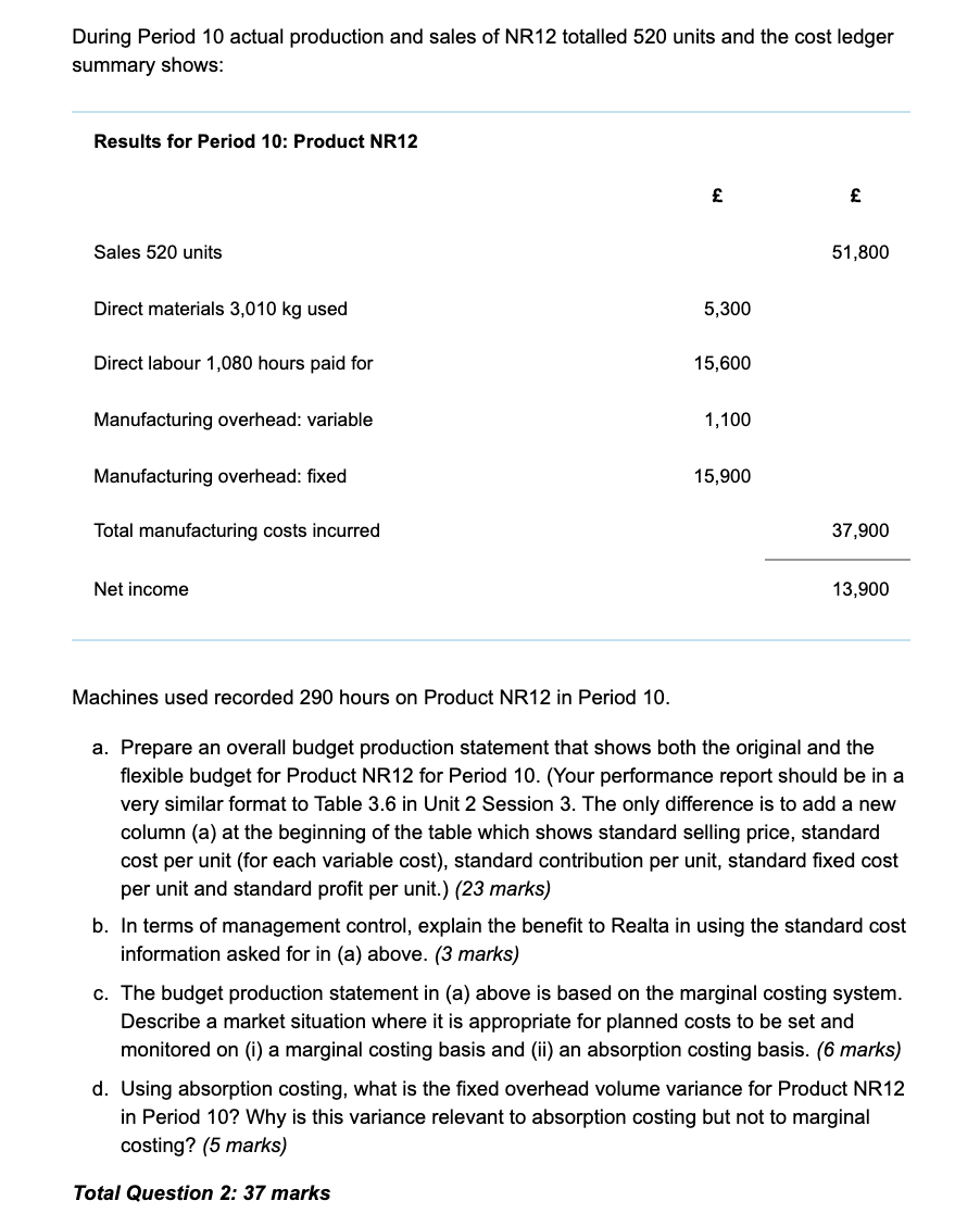 Realta Plc is a manufacturer of electrical components which has contracts to