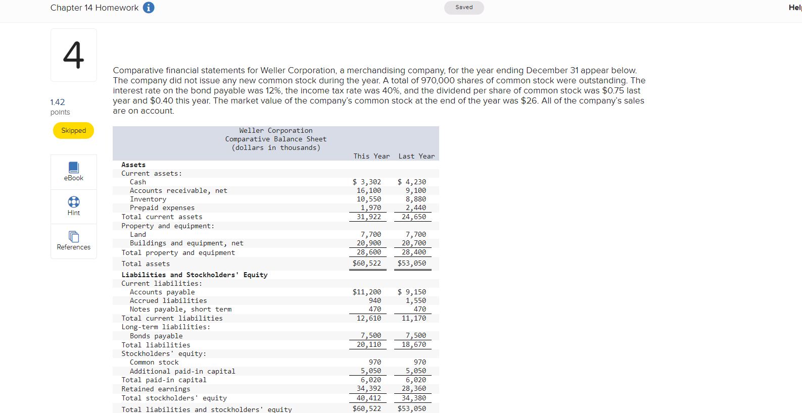 Please help me with question asap. Thanks. Chapter 14 Homework i Saved