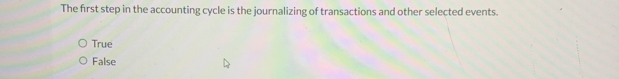  The first step in the accounting cycle is the journalizing of
