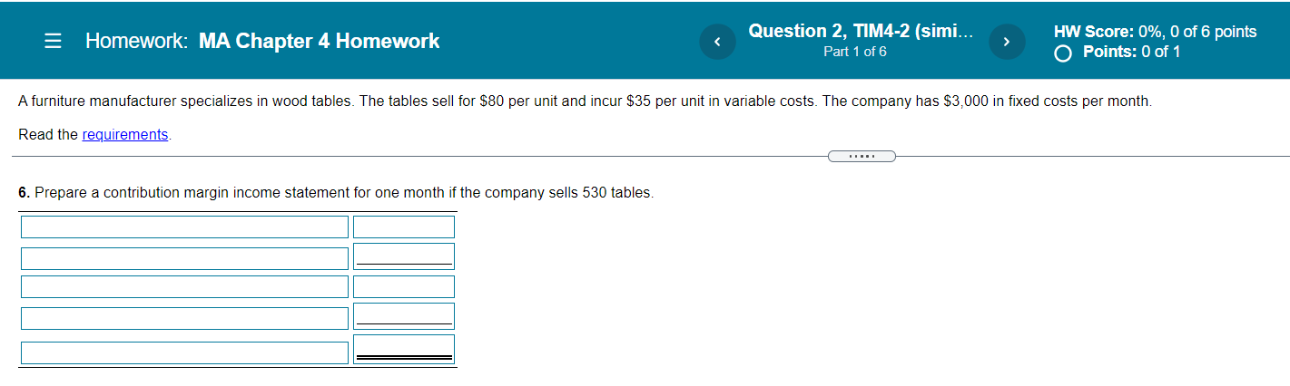  = Homework: MA Chapter 4 Homework Question 2, TIM4-2 (simi... Part
