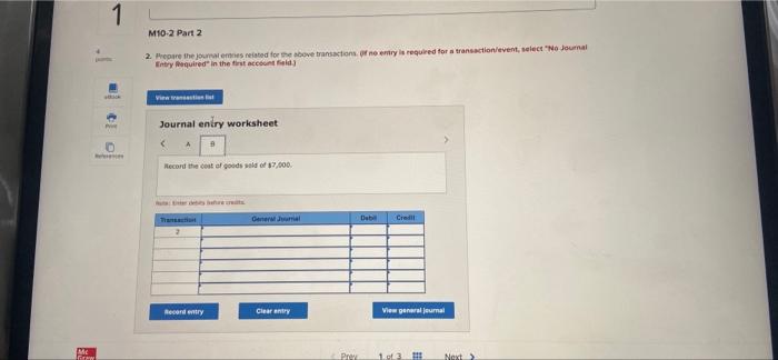 1 M10-2 Recording Sales and State Tax (LO 10-2) The following information