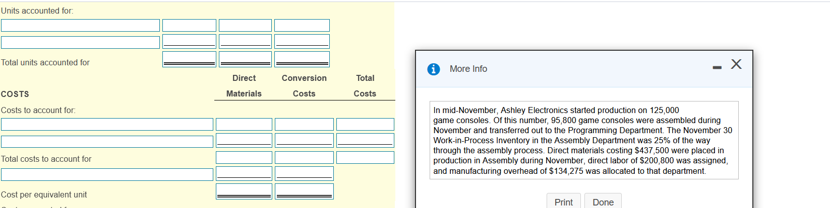 packaging. Direct materials are added at the beginning of the assembly process.