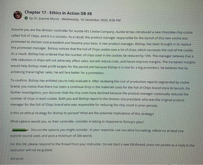 Can someone please help me? It is a discussion question. Chapter 17