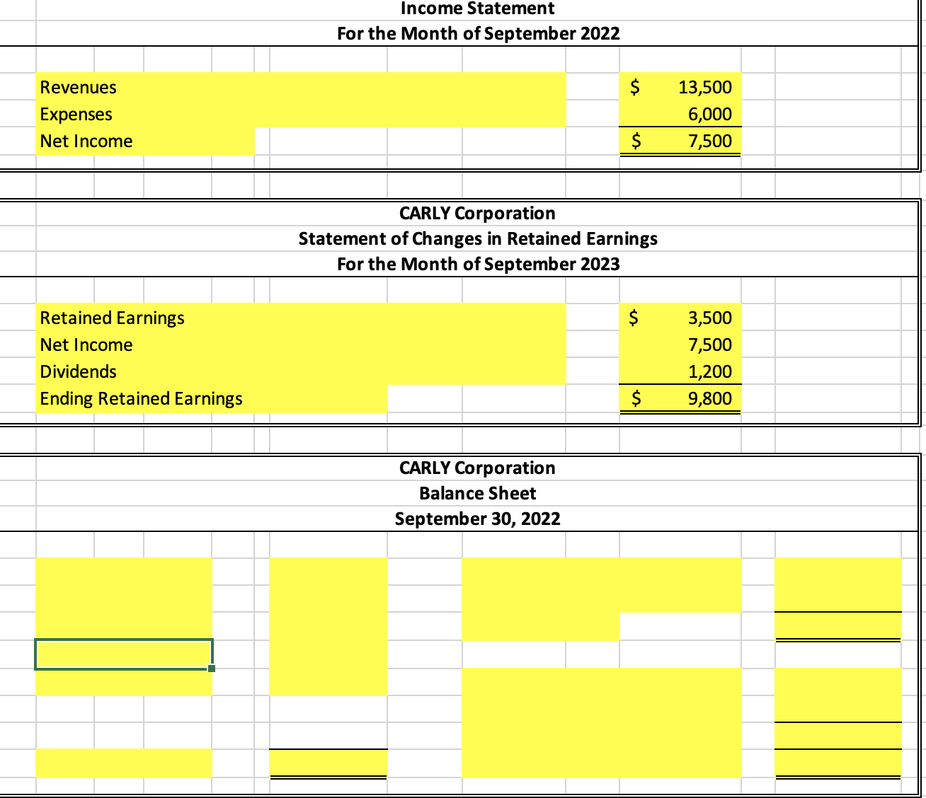 payable & 6,500 & Expenses \\ \hline Accounts receivable & 4,200 &