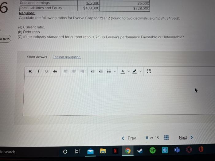 4 points Year 1 $20,000 8 01:29:36 Cash Temporary Investments Accounts recelvable