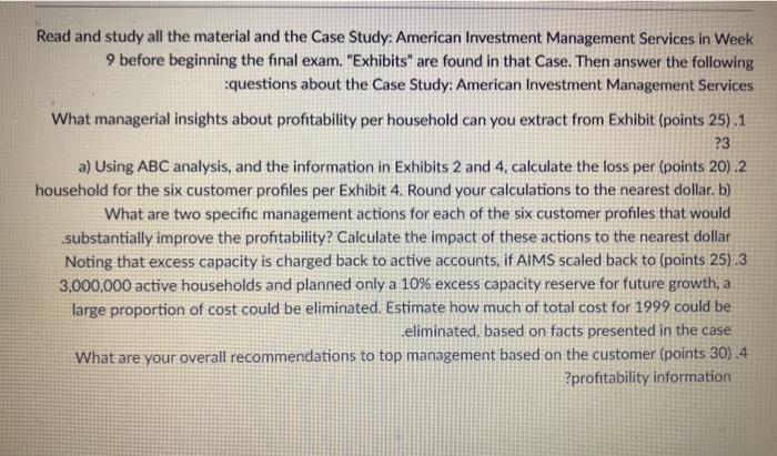  Read and study all the material and the Case Study: American