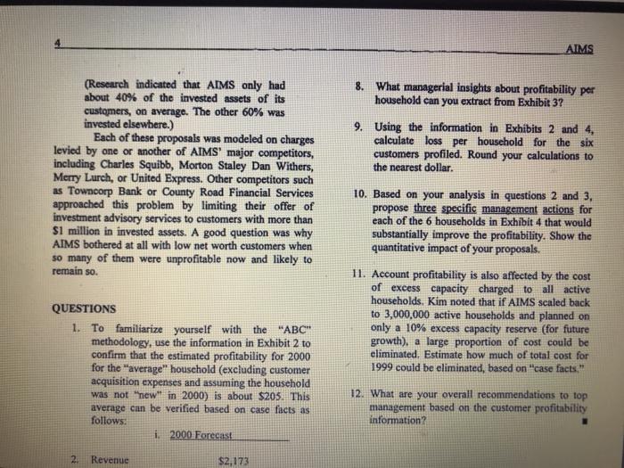 improve the profitability? Calculate the impact of these actions to the nearest