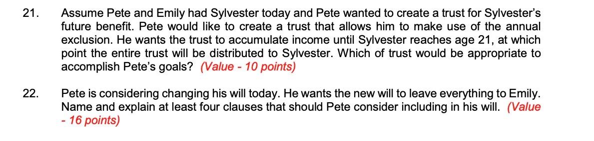 is a handwritten will he wrote right after his divorce. For the