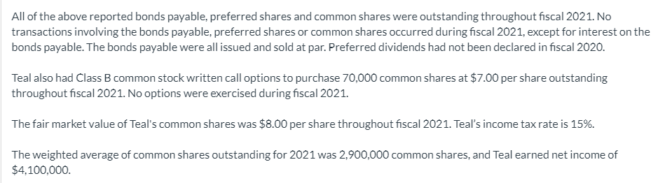 31, 2021 balance sheet as follows: Long Term Liabilities: Bonds Payable 6%