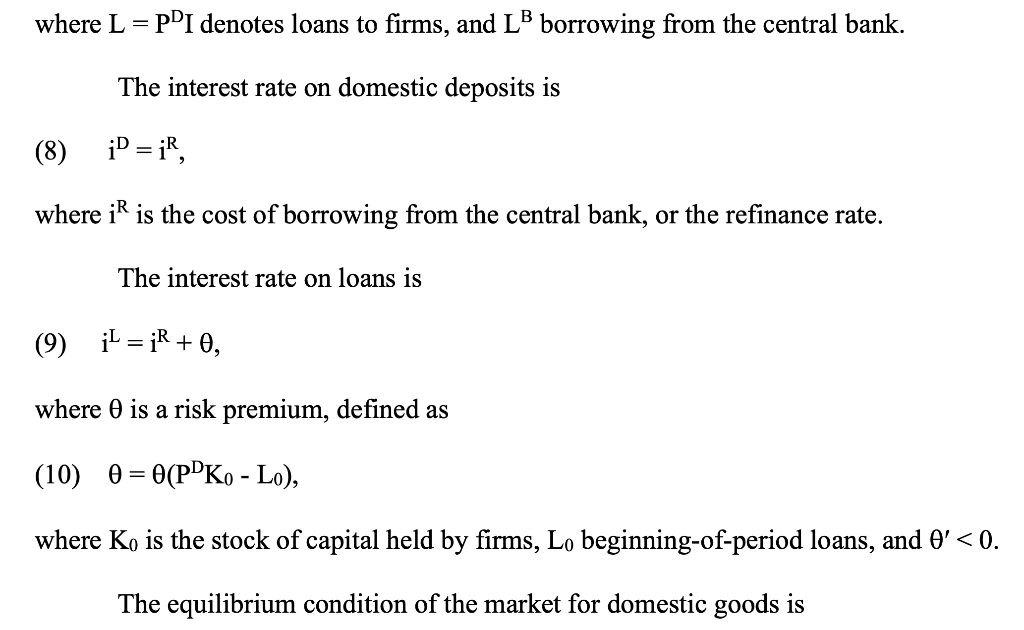 substitute for a foreign good. There are five categories of agents: firms,