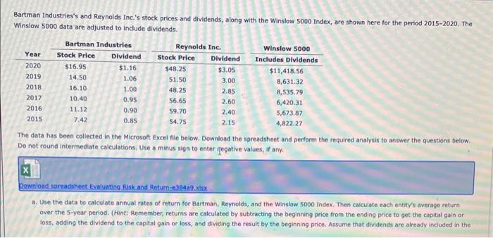 can you help me with this problem. in steps Bartman Industries's and