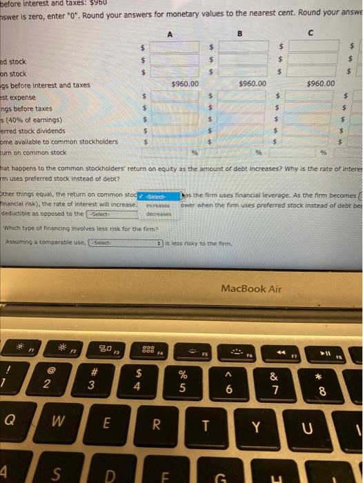 operation: 39,600 Firm A uses only equity financing Firm Buses 30% debt